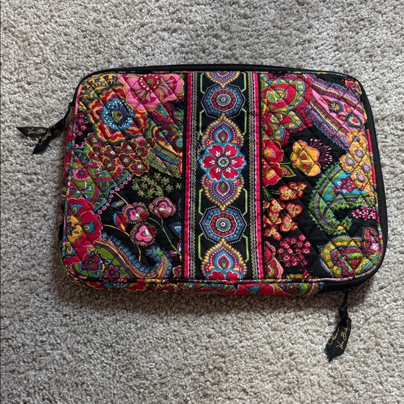 Vera Bradley Handbags - Vera Bradley Black and Pink Floral Laptop Bag
